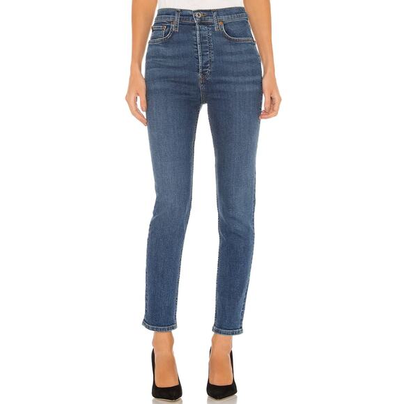 RE/DONE Originals Ultra High Rise Ankle Crop Medium Fade Size 26 - Picture 12 of 12